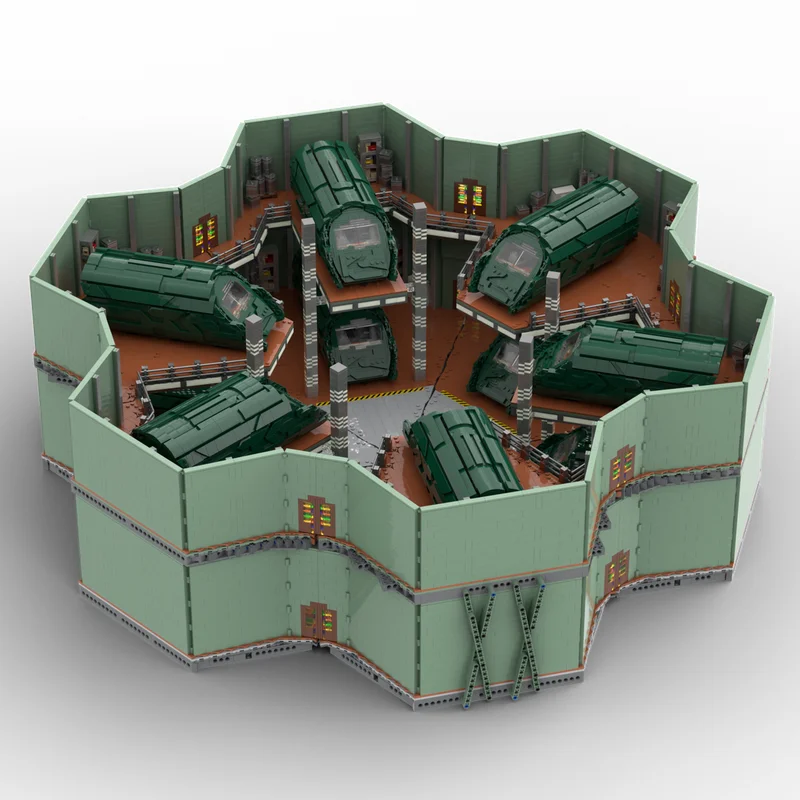 31632 Pieces Sci-Fi Aircraft Hangar Building blocks Kit, Perfectly Presenting the Jumper Bay from Stargate Atlantis