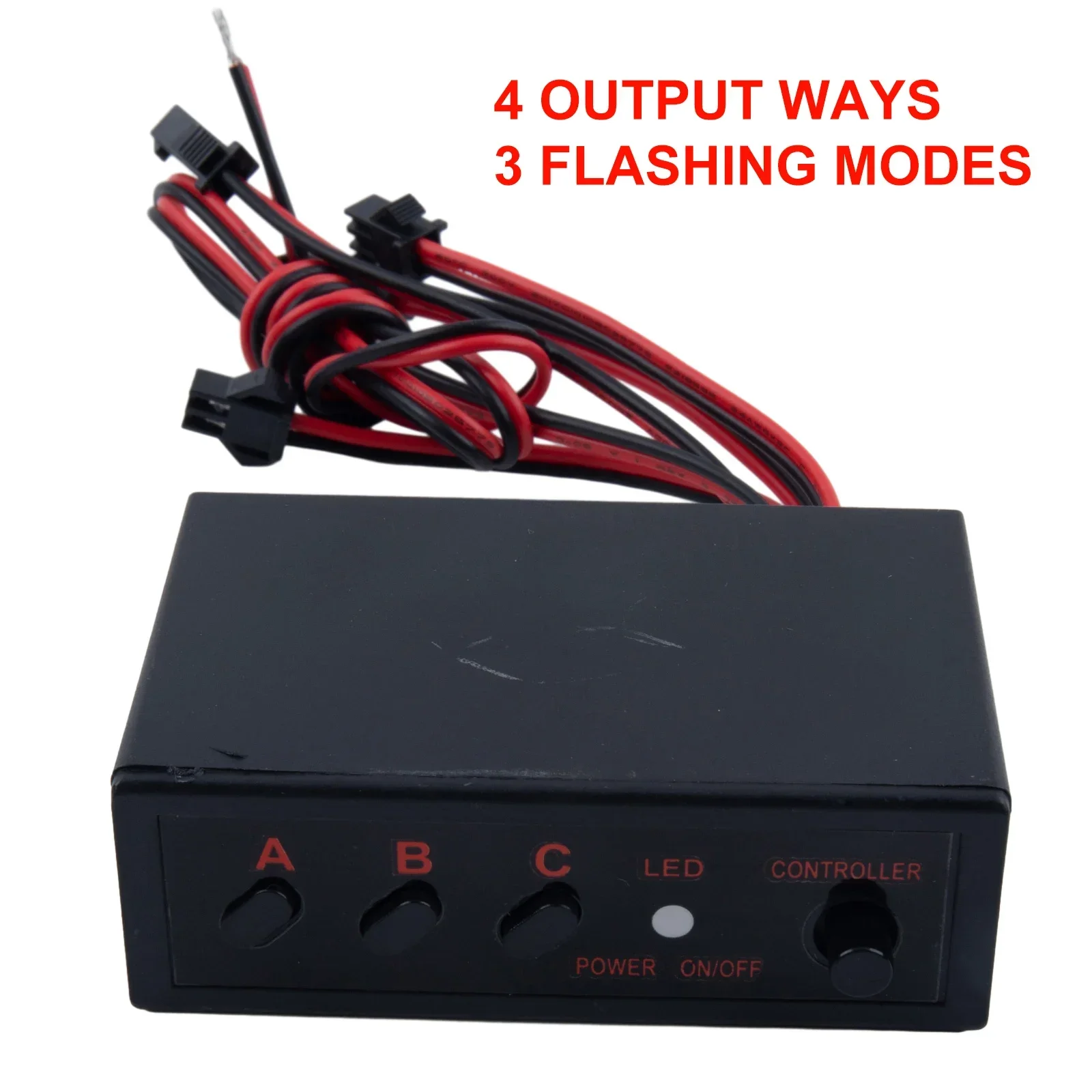 12V 4-Ways LED Strobe 3 Flasher Decor Flashing Modes Controller Box 8 Separate Output Ways  LED Strobe Flash Light Lamp