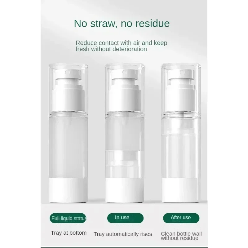 15ml 30ml 50ml Clear Airless Cosmetic Cream Pump Bottle Travel Size Dispenser Makeup Container for Cream Gel Lotion