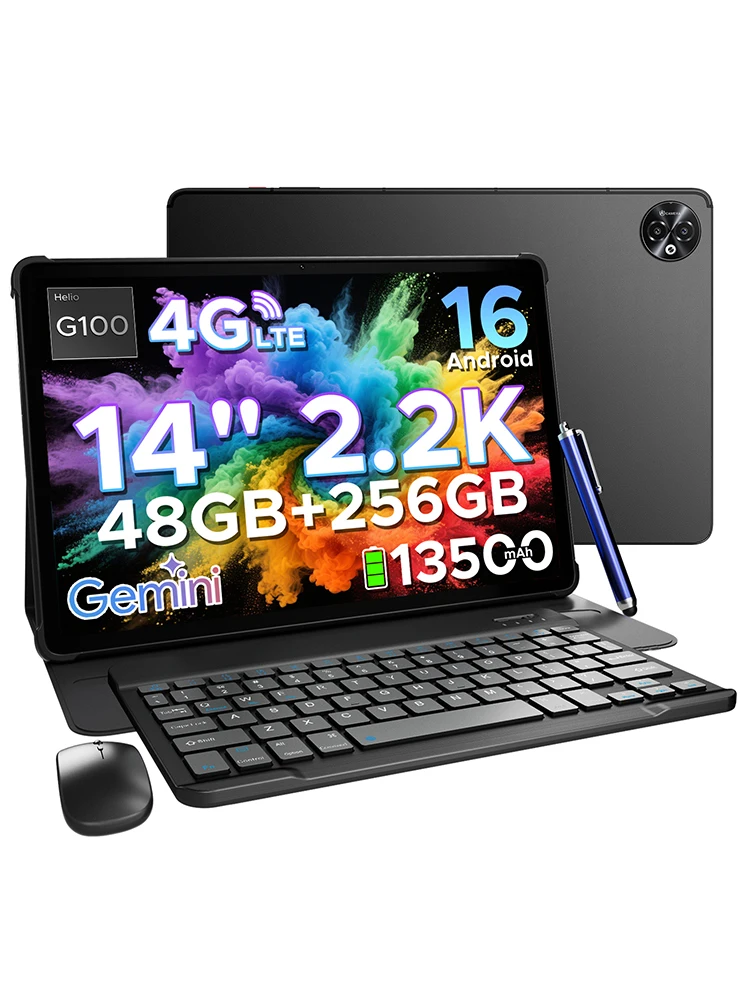 DOOGEE Tab E3 Max 2-in-1 Tablet PC Android 16 Gemini AI 14'' 2.2K Scherm 48GB (8+40) RAM 256GB ROM 13500mAh Batterij Smart Pads - afbeelding 2