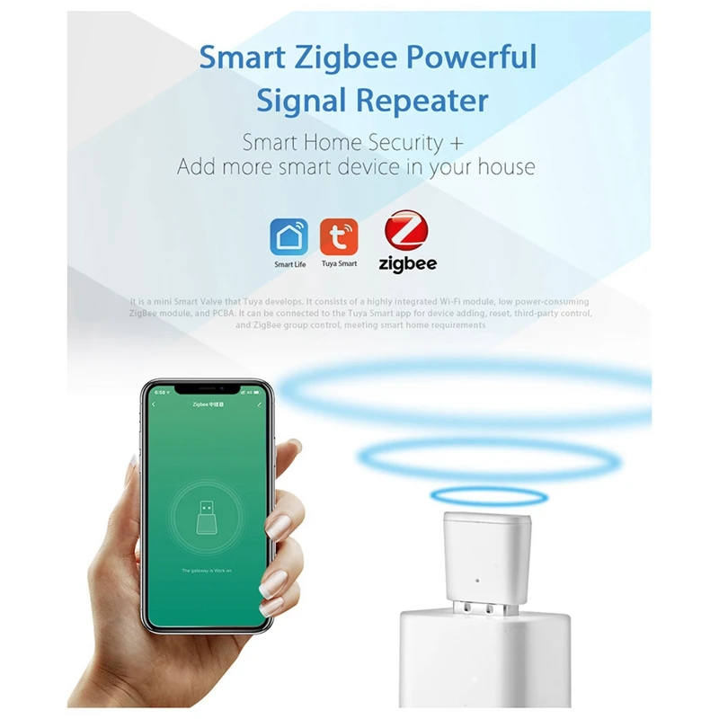 Tuya Zigbee 3.0 Signal Repeater USB Extender For Smart Life Zigbee Devices Sensors Expand 20-30M Smart Automation Module