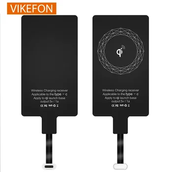 무선 충전 어댑터 리시버 지지대 C타입 마이크로 USB, 아이폰 15, 14 휴대폰용 고속 무선 충전 거치대