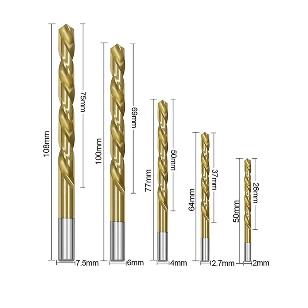 

10pcs Left Hand Drill Bits HSS Drill Bit Straight Shank Drill Bits Left Way HSS Drilling Tool Woodworking Carpentry Access