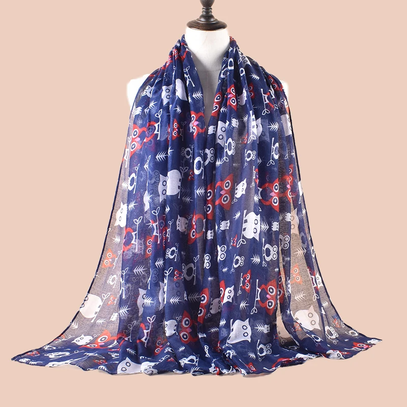 New Fashion Versatile High Quality Bird Note Print Women\'s Breathable Lightweight Scarf Silk Scarf Tourism Shawl