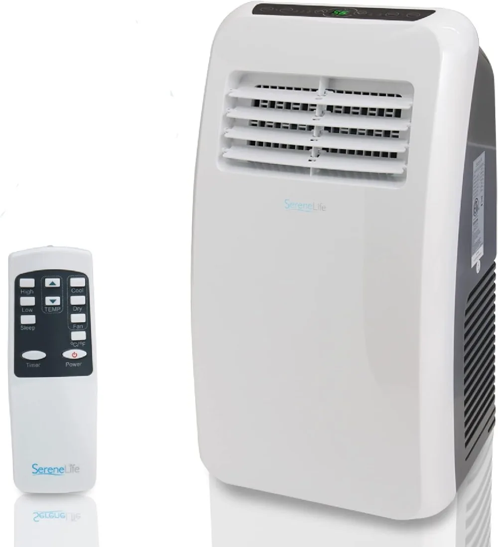 

SereneLife SLPAC8 SLPAC 3-in-1 Portable Air Conditioner with Built-in Dehumidifier Function,Fan Mode, Remote Control