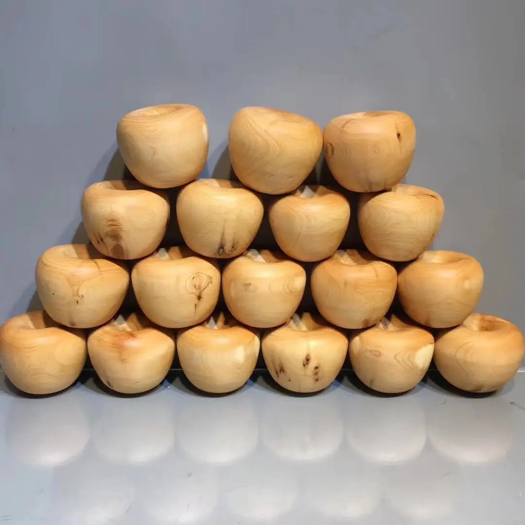 Thuja Apple Wooden crafts Solid wood apple Ornament S. lee Christmas gifts