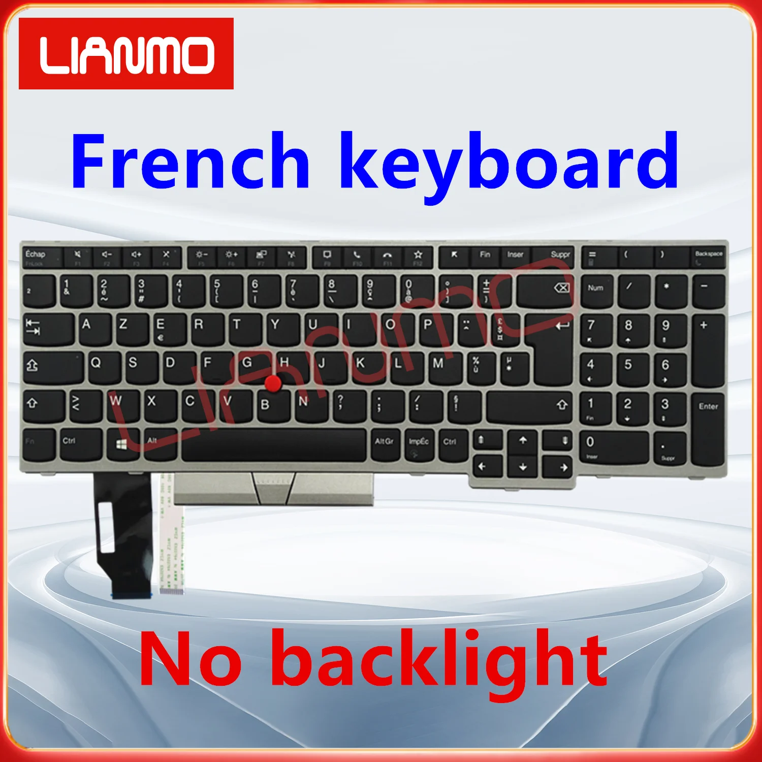 French/Nordic/US Notebook Keyboard Suitable for Lenovo ThinkPad T15 Gen1 Gen2 P15S Gen1 Gen2 Silver Black Keyboard