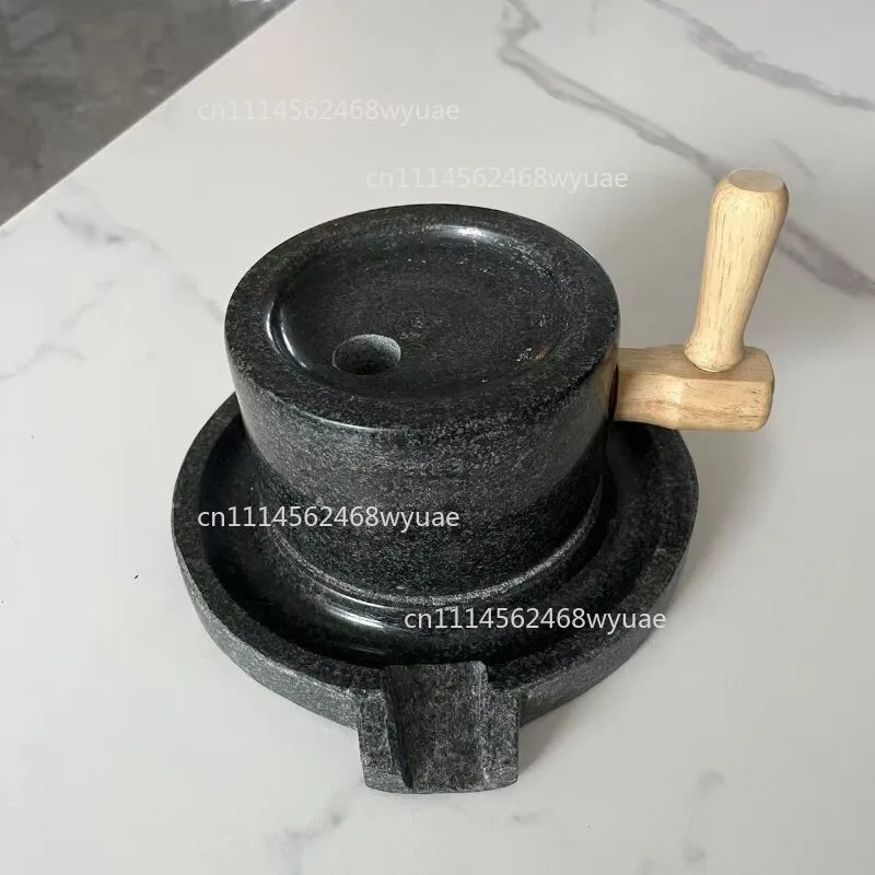 Matcha Grinder Blue Stone Structure Traditional Tea Ceremony Mill