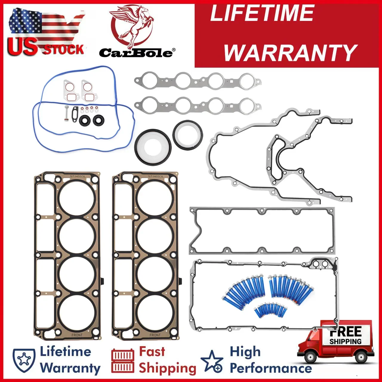 New LS Gasket Set Kit &LS9 Head Gaskets LS1/LS6/LQ4/LQ9/4.8/5.3/5.7/6.0L GEN III