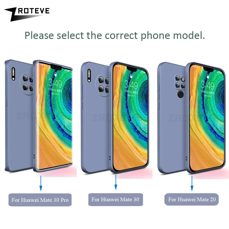 Mate40 Pro Case Zroteve Silky Liquid Silicone Soft Cover For Huawei Mate 40 30 20 X 20X Pro Plus Mate20 Mate20X Mate30 Cases