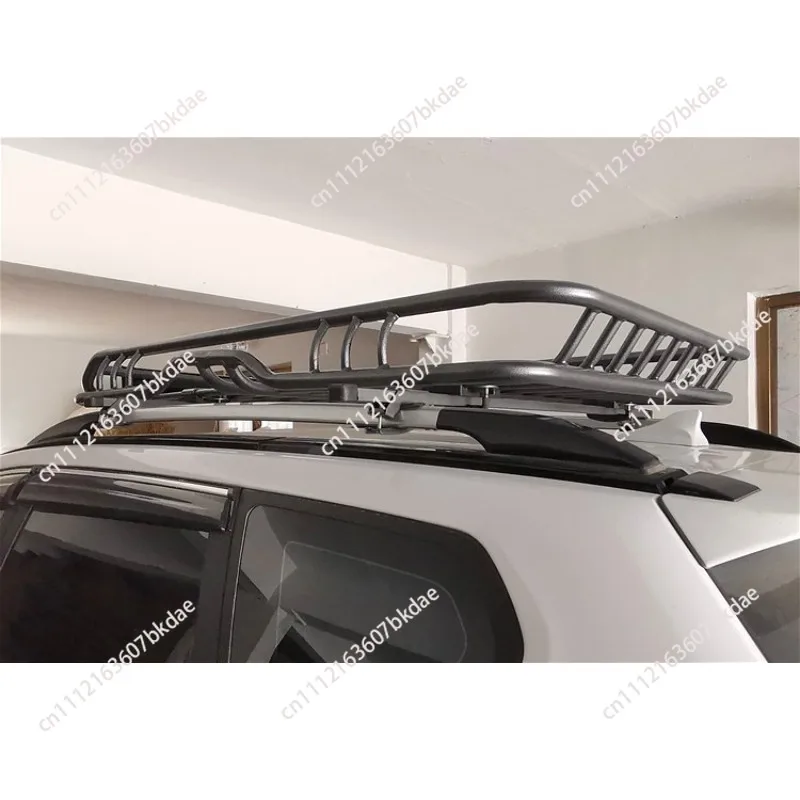 Heavy Duty Car Roof Cargo Basket, Universal Off-road SUV Roof Rack, Vehicle Top Luggage Frame for Camping Travel