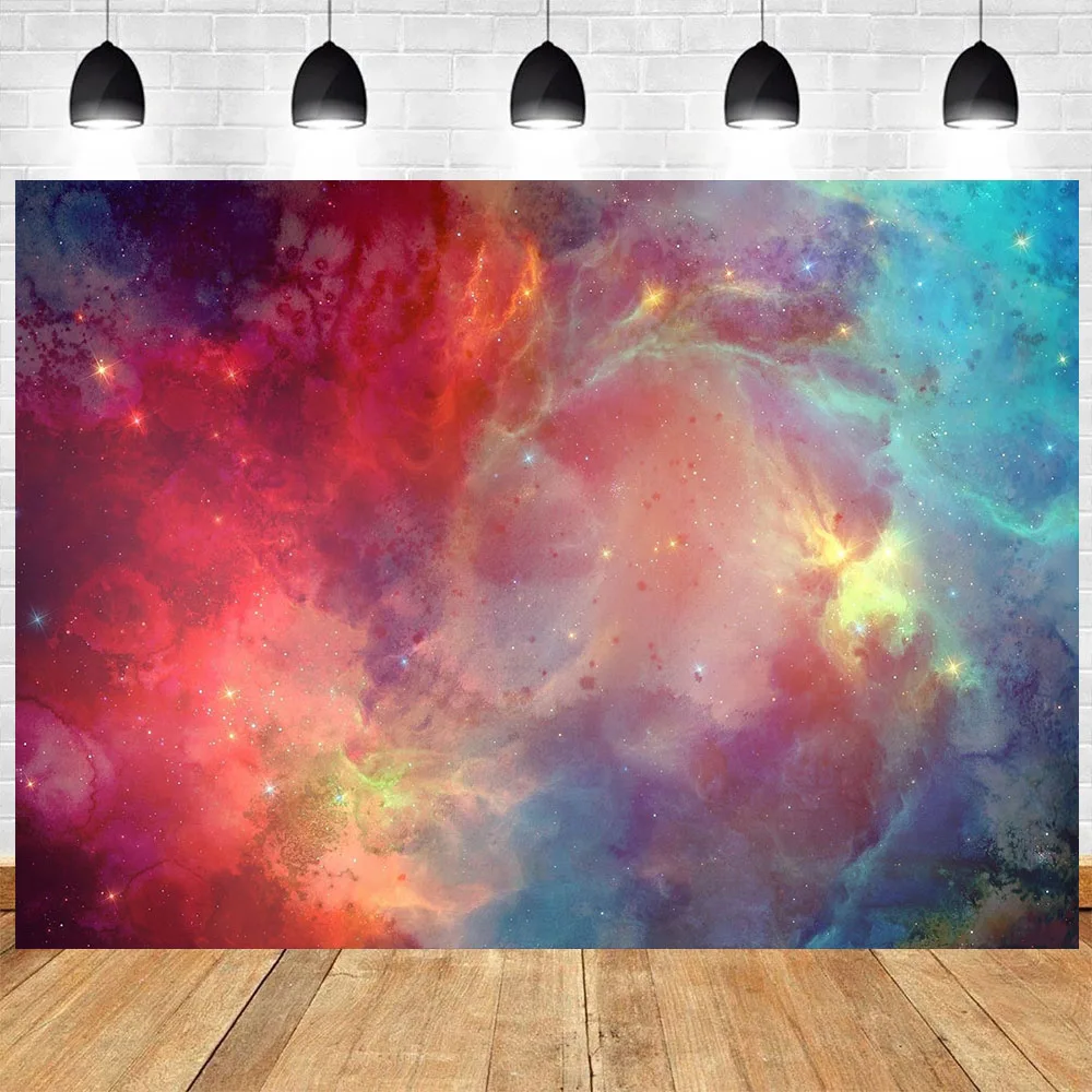 Starry Sky Universe Theme Birthday Party Wedding Baby Shower Photography Vinyl Background Children Room Decor Supplies