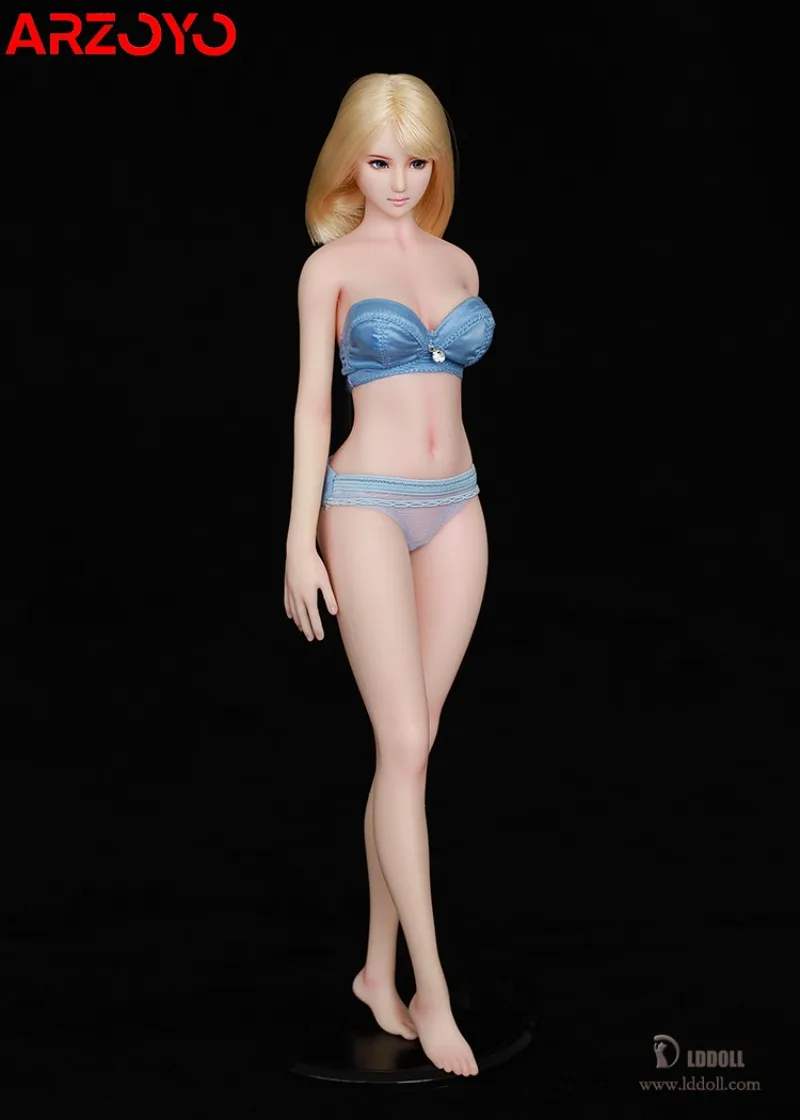 LDDOLL 28M 1/6 Female Silicone Seamless Body 28cm Medium Breast Flexible Action Figure Fit Soldier OB Kimi Toys HT Head Sculpts