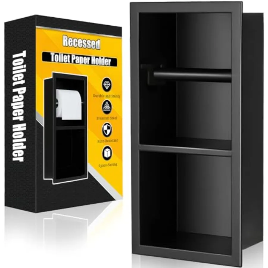 

Туалетная бумага Reced, матовая, без упаковки, рулон туалетной бумаги, встроенный диспенсер для салфеток, с ручкой из нержавеющей стали, устойчивый к ржавчине