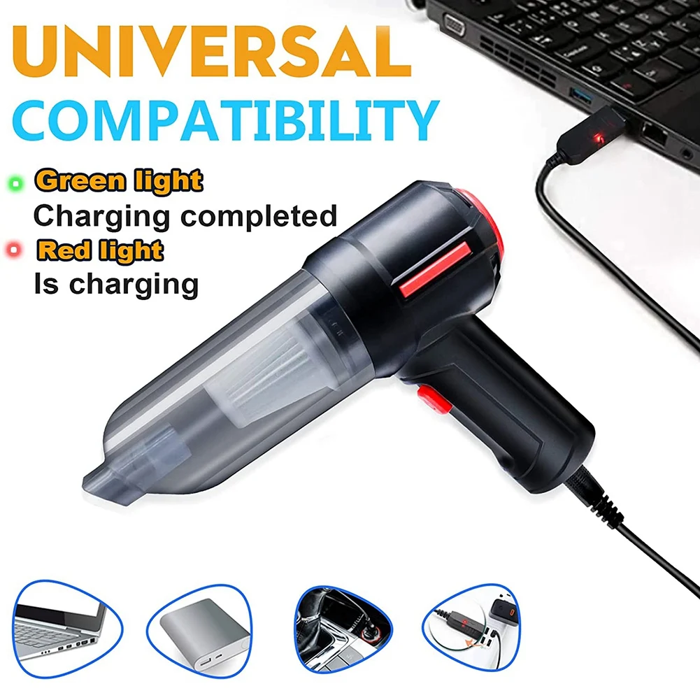 Compressed Air Duster Rechargeable Mini Vacuum Cleaner , 6000 PA, Dust Off for Computer, Keyboard ,Laptop, Car Cleaner