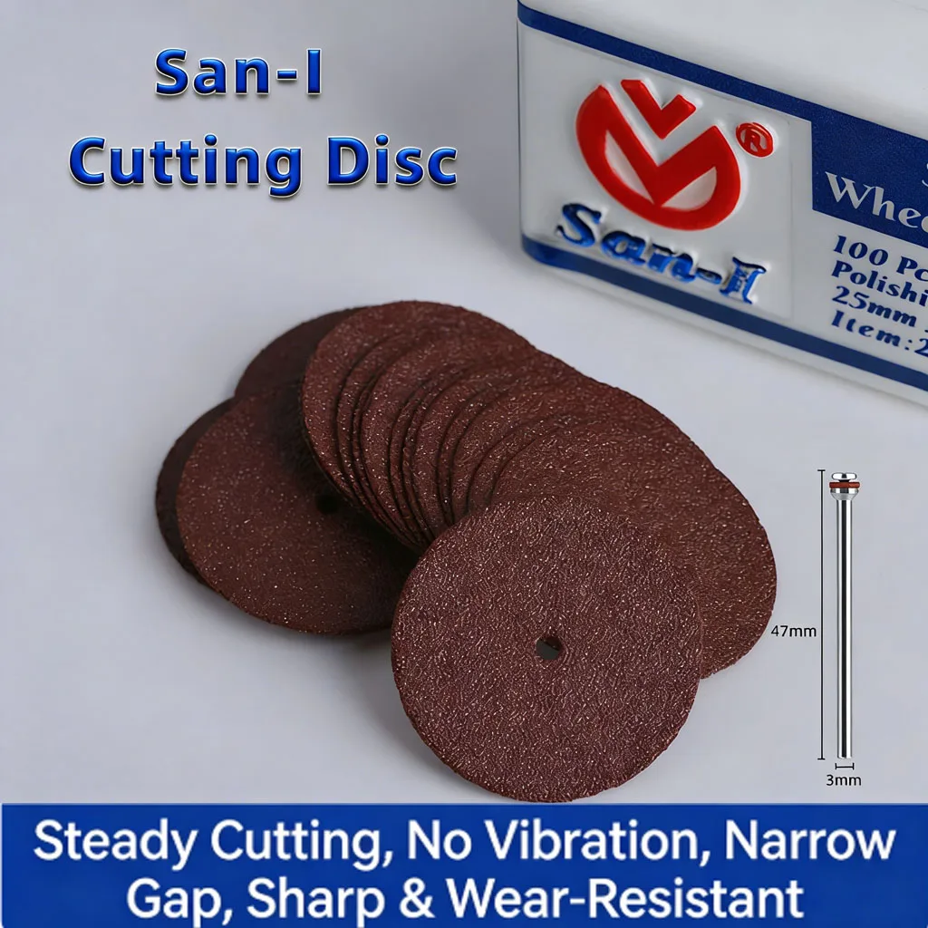 San-I Cutting Discs, Steady Cutting No Vibration, Sharp & Wear-Resistant Abrasive Saw Blades for Metal Grinding