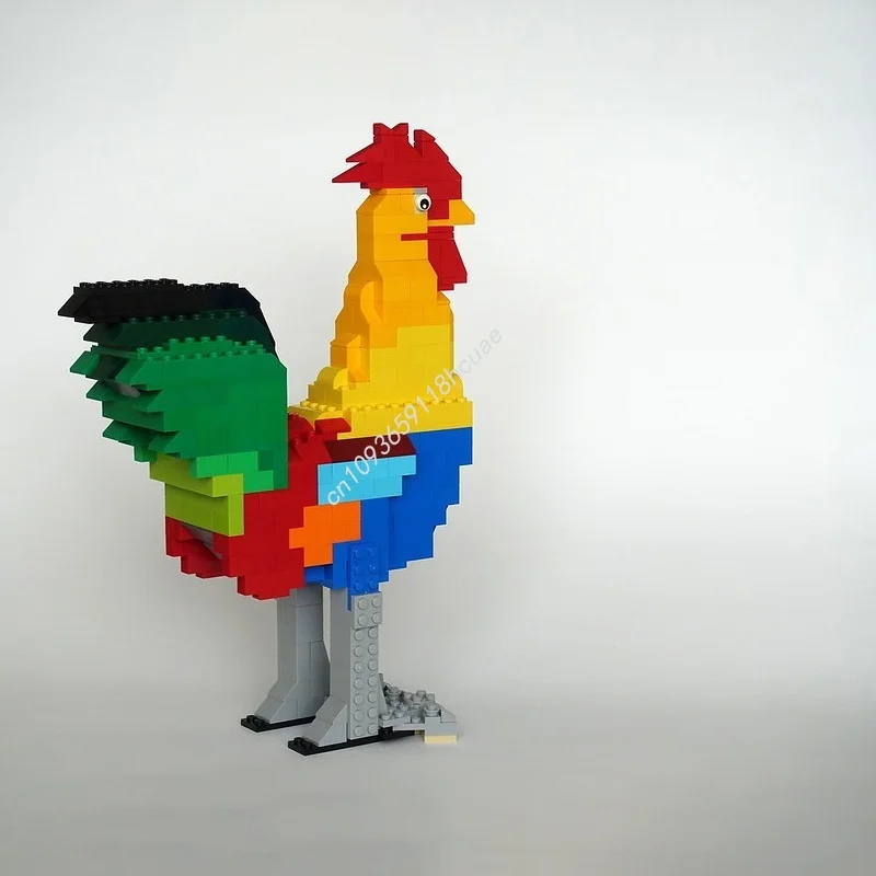 459 قطعة MOC الديك نموذج كلاسيكي اللبنات العمارة لتقوم بها بنفسك هدية الكريسماس فكرة إبداعية التعليم لعبة الطوب عيد ميلاد الاطفال