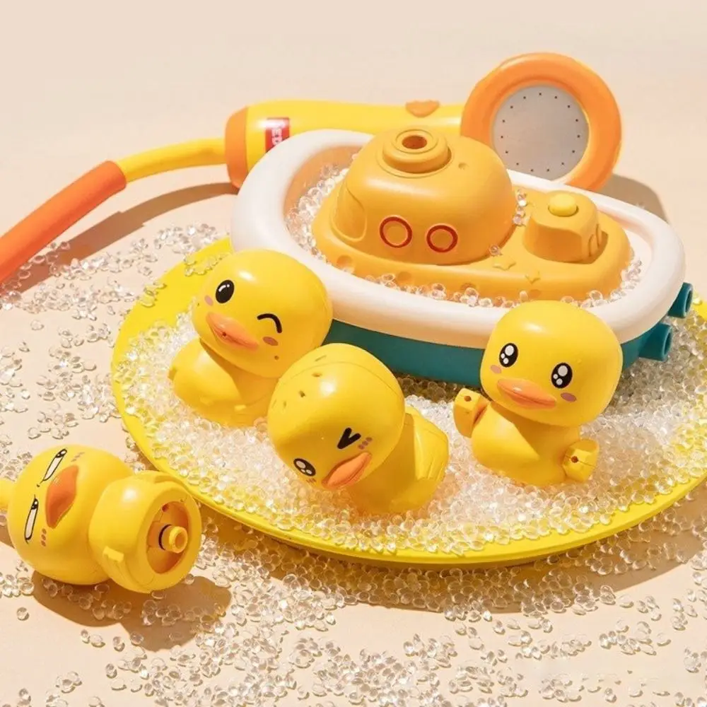 

Funny Cute Baby Shower Set Spray Water Water Game Bathtub Toy Bathing Small Yellow Duck Water Toys Kids