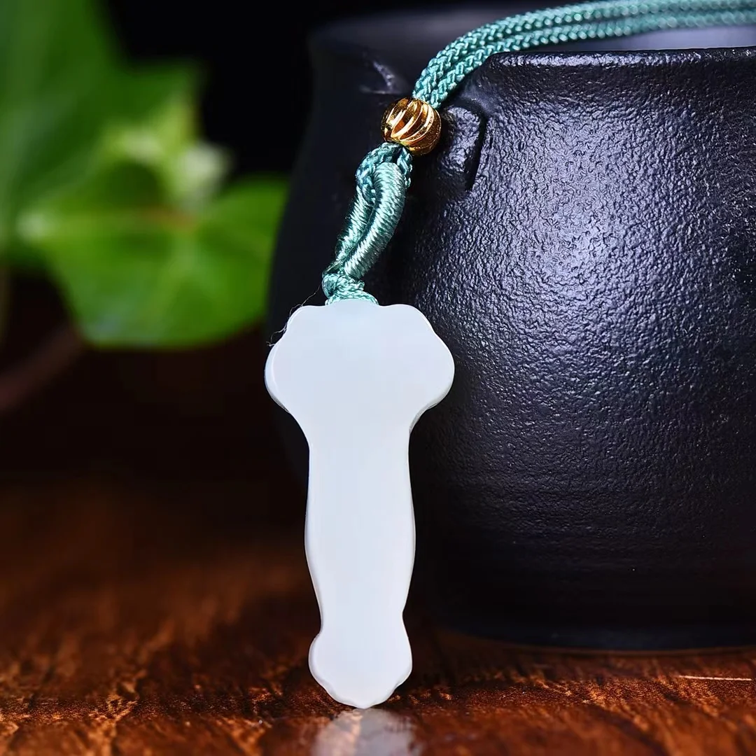 Exquisite Hetian Jade Ruyi Pendant Jewelry 3364#