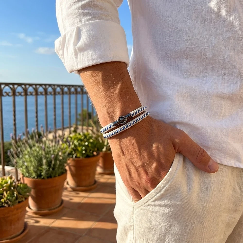 Handmade Ethnic Layered Rope Bracelet Men Women Magnetic Clasp Wristband Bracelet Jewelry