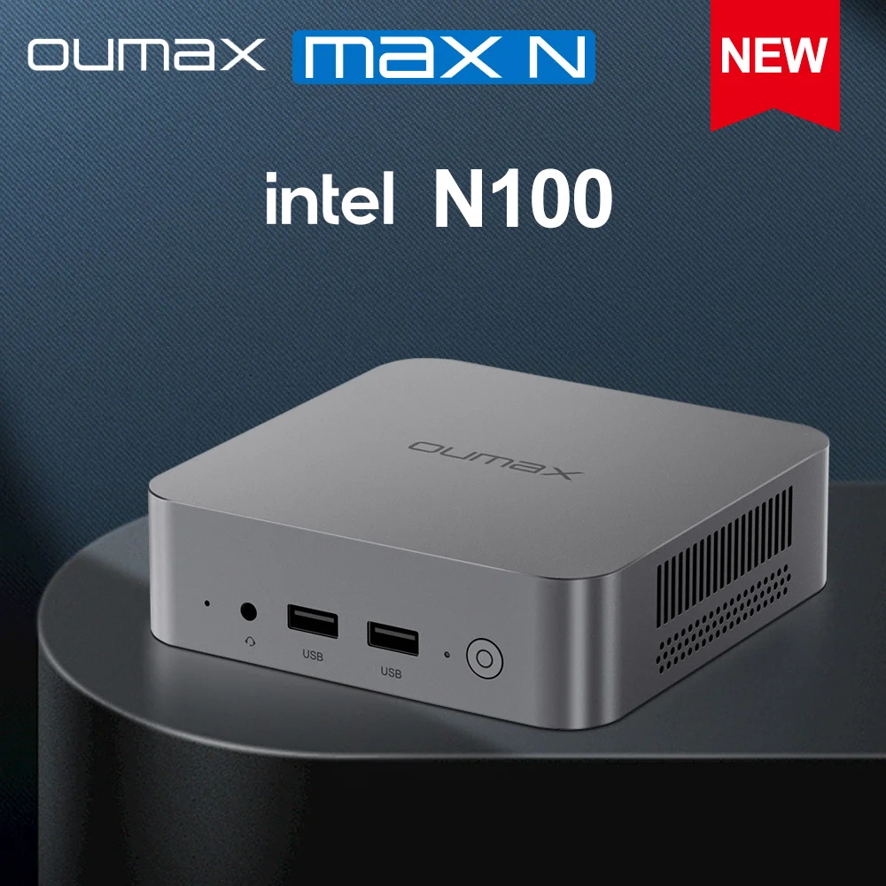 New OUMAX Mini PC Intel  N100 16GB 500GB Quiet Dual 1000M LAN N95 8GB 256GB Desktop Computer VS Mini S12 Pro T8 Pro GK3V