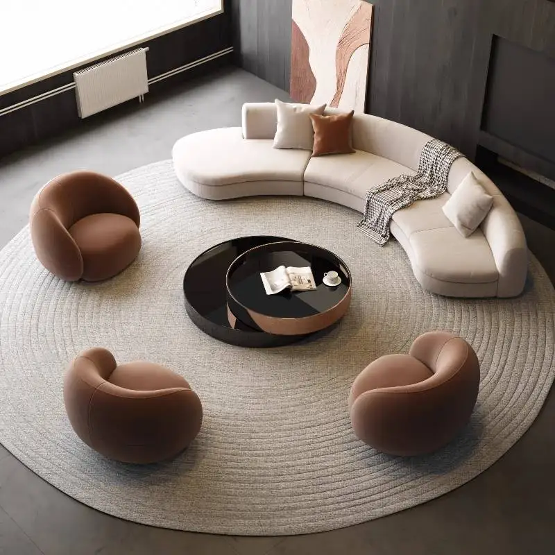 

Retro Faux Leather Living Room Sofas Brown Cheap Boneless Sectional Living Room Sofas Nordic Lazy Woonkamerbanken Furniture