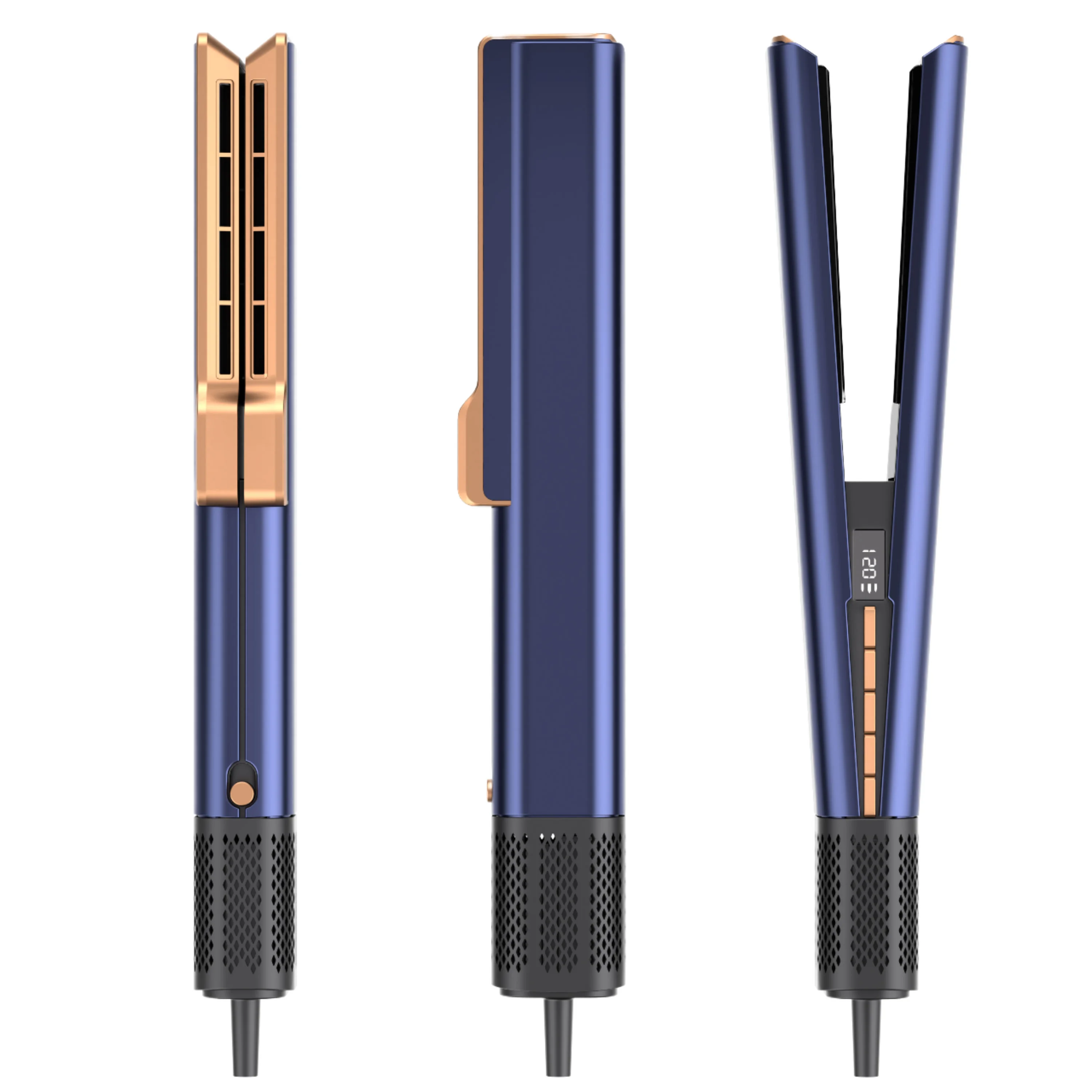 

STLFHigh Quality 2-in-1 Hair Styler Straightener Blow Dryer Comb Custom Packing Logo MCH LED Spanish French 1-Year