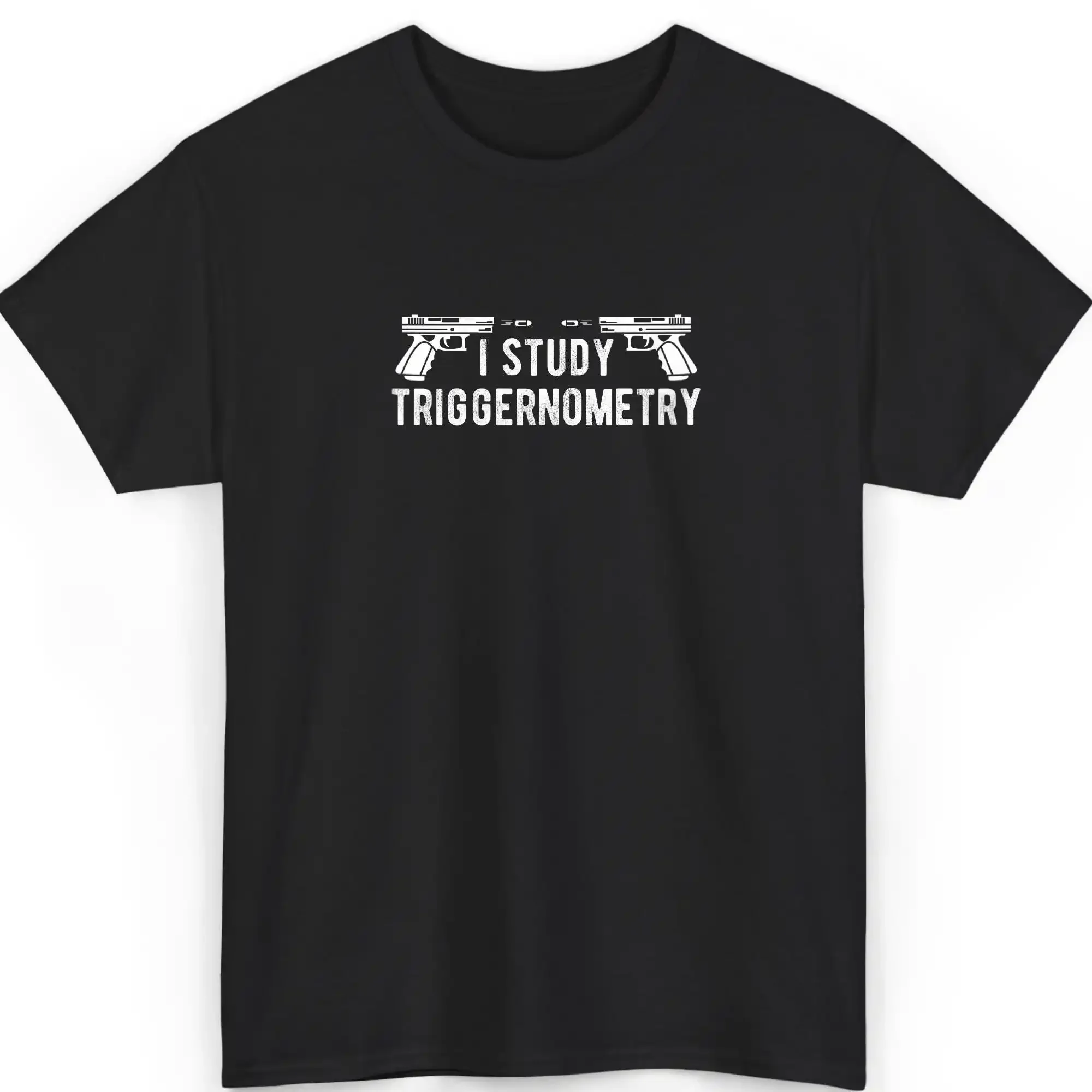 I Study Triggernometry T Shirt Funny Gun Enthusiast Second Amendment Firearms Lover Shooting Range Humor