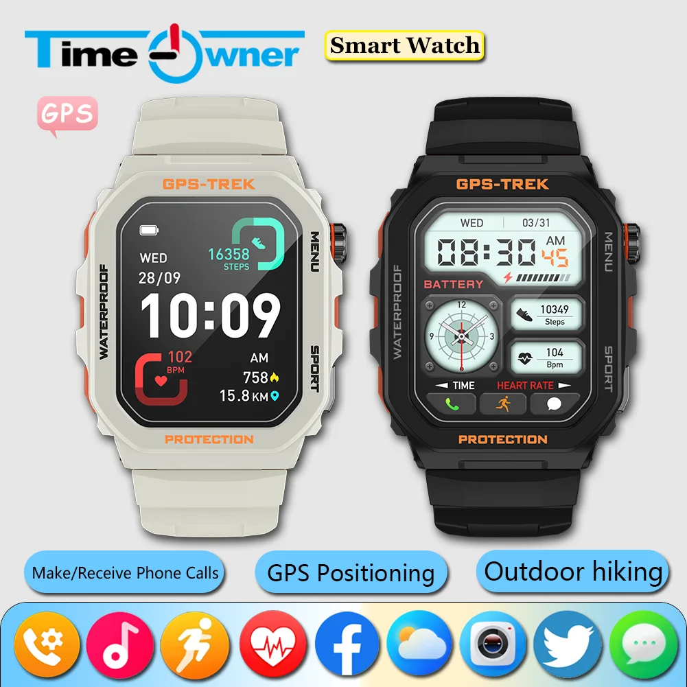 Time Owner New GPS Smart Watch Men and Women 1.75