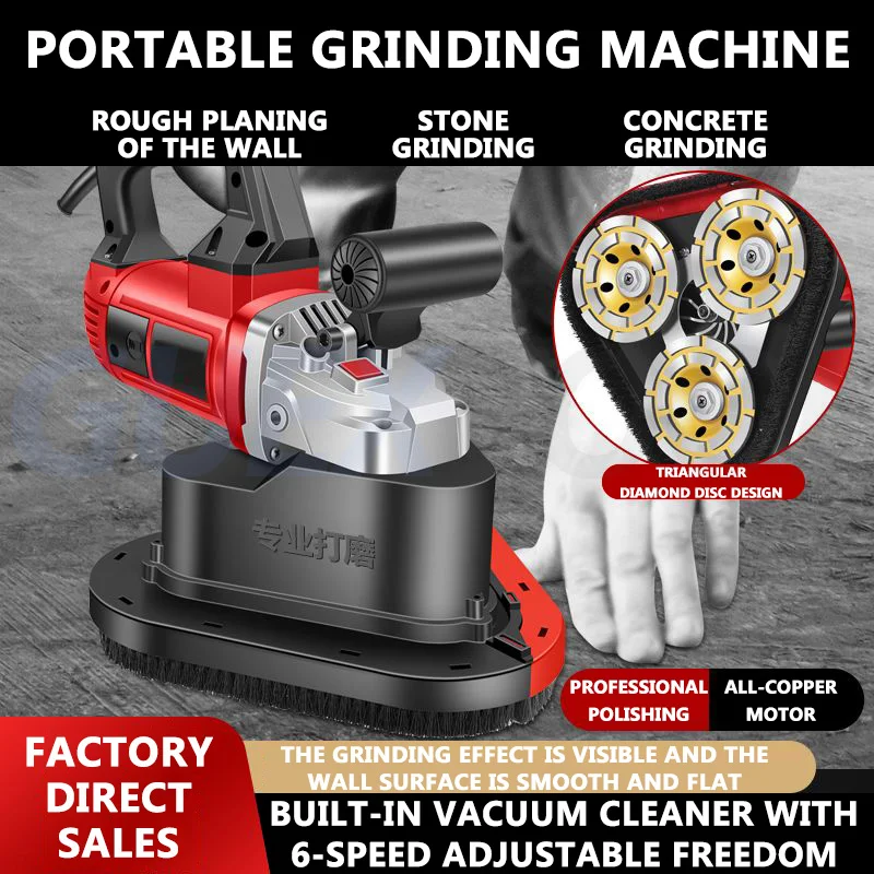 2026 Hot 5580W Cement Concrete Floor Polishing Machine Belt Sander Clean Ground Grinding Machine Grinder Sharpener Cutter Rough