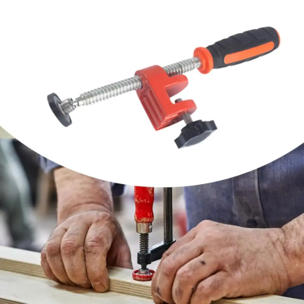 

Fine Workmanship Woodworking Edge Clamp Comfortable Handle Metal Construction F-Clamp Tightening Clip Quick Grip Mechanism