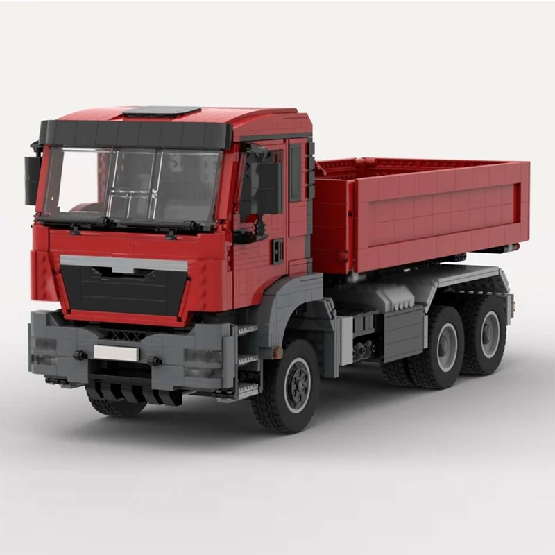 City Car Model MOC Building Bricks Threeside Transport Tipper Truck Modular Technology Children Holiday Gifts Assemble Toys Suit