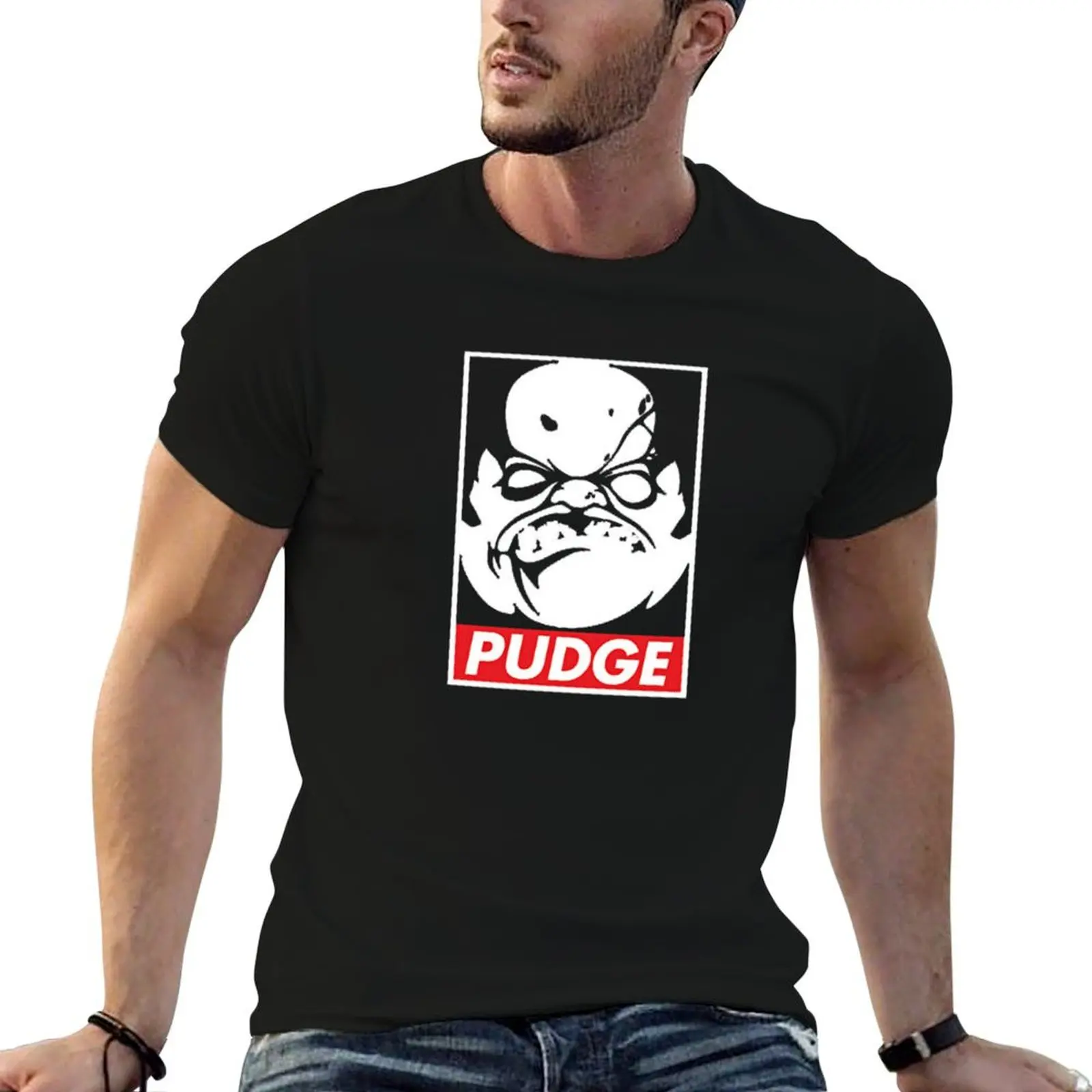 

Pudge Dota 2 Black Background T-Shirt man t shirt summer t shirts for man slim fit T-Shirt