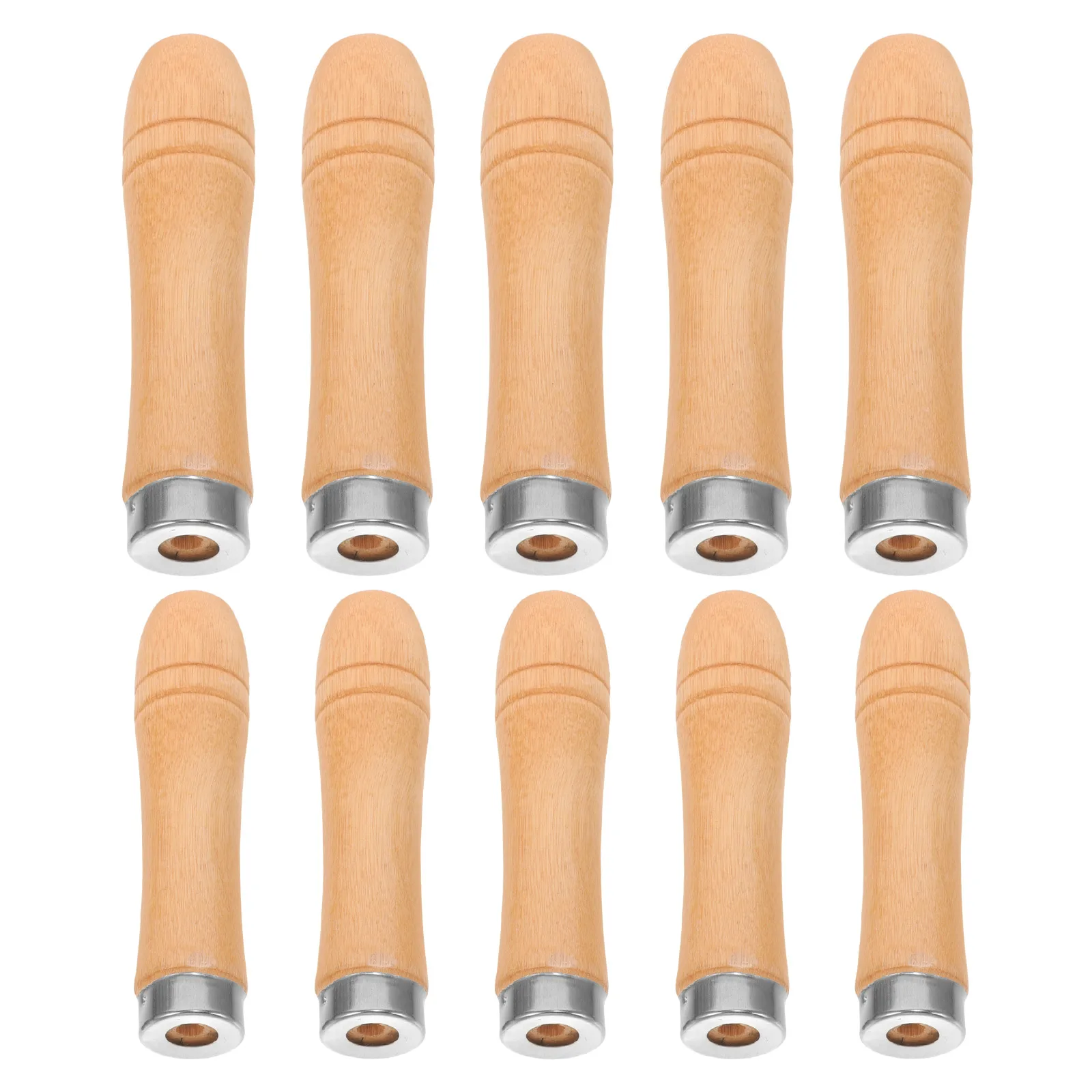 

10pcs Wooden File Handle Portable Rasp Handles Craft Making Hardware Accessories Ergonomic Grip Sturdy Metal Woodworking Tool