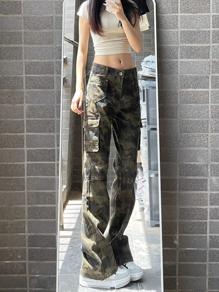 

Прямая рабочая одежда в американском стиле ретро, джинсы, мужские длинные брюки Cleanfit, широкие брюки, летние джинсы с низкой талией и застежкой-молнией