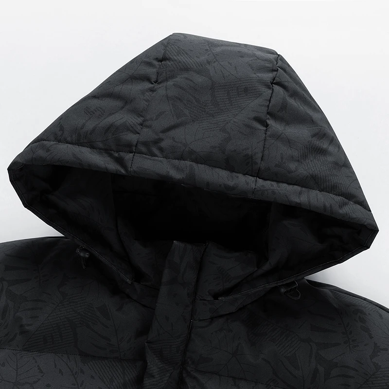 Мужская морозостойкая парка с цветочным принтом, зимняя куртка-пуховик с хлопковой подкладкой, мужские теплые камуфляжные толстые пуховые куртки с капюшоном