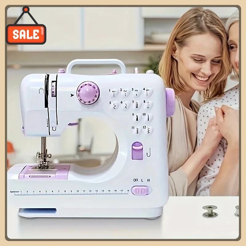 

2026Hot-Selling Multi-Functional Portable Electric Sewing Machine Adjustable Speed Reverse Stitch Function Perfect for Beginners