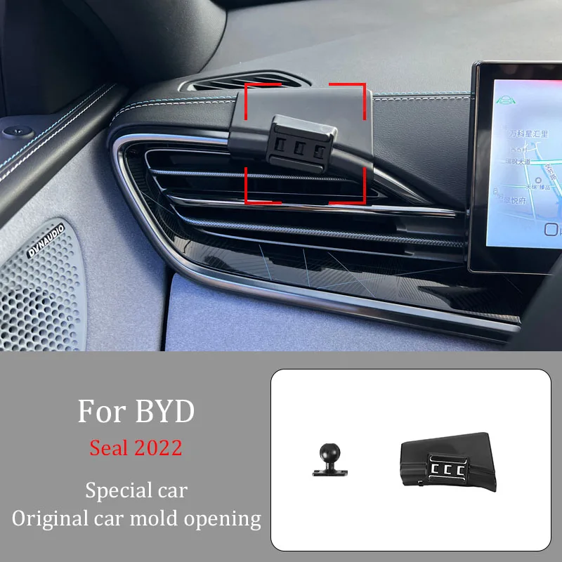 For BYD Seal 2022  Car Infrared Induction Mobile Phone Wireless Charging Bracket DIY Custom Pattern Navigation Bracket