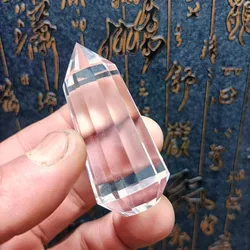 12-sided clear cut bottom Lemuria seed Clear quartz natural Vogel inspired crystal Wand healing