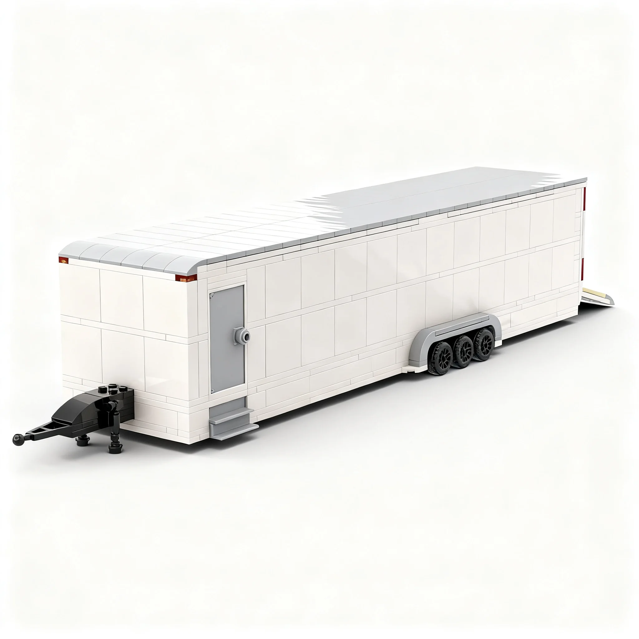 631pcs MOC Double Vehicle City Champions Trailer Model Building Blocks Collection Creative Art Education Display Idea Craft