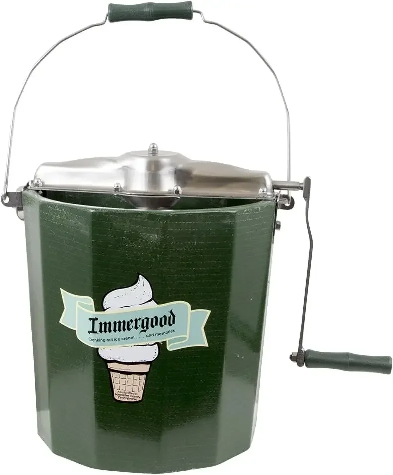 Stainless Steel Ice Cream Maker - Hand Crank