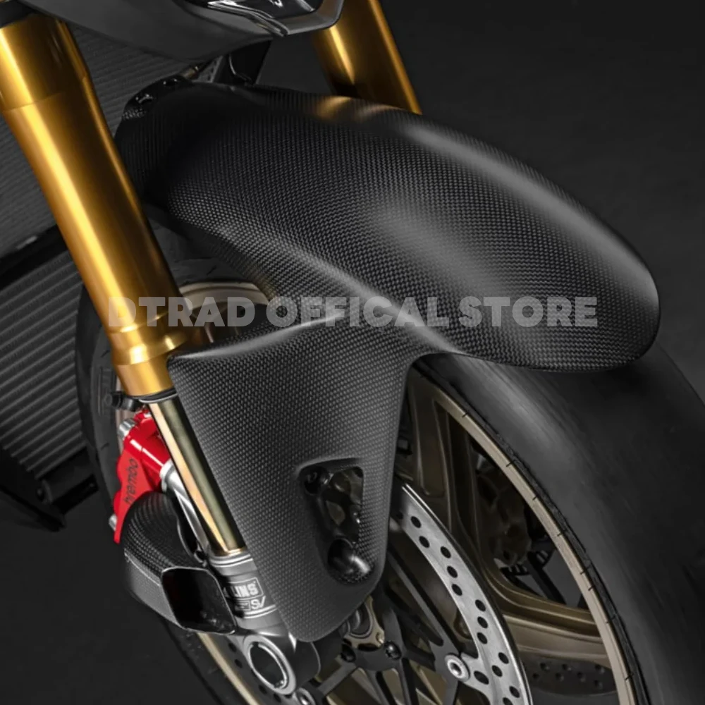 

2025 For DUCATI Streetfighter V4 V4S MY25 Accessories Carbon Fiber Front Fender Mudguards & Rear Hugger With Chain Guard Fairing