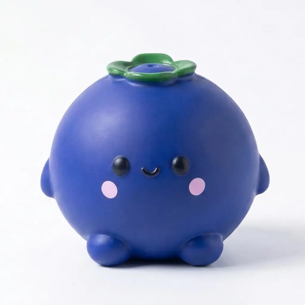 1Pc Jumbo Blueberry Squishy Toy, Cute Chubby Fruit Squeeze Ball, Ultra Slow Rising Sensory Fidget Relief Toy