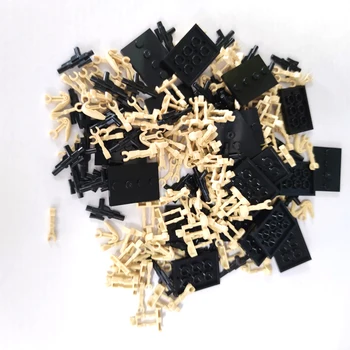 Moc-メカニカルビルディングブロック、バルクパーツ、脚アーム、先端、スペアパーツ、おもちゃ、スーパーバトル人形に適合、ロットあたり100セット
