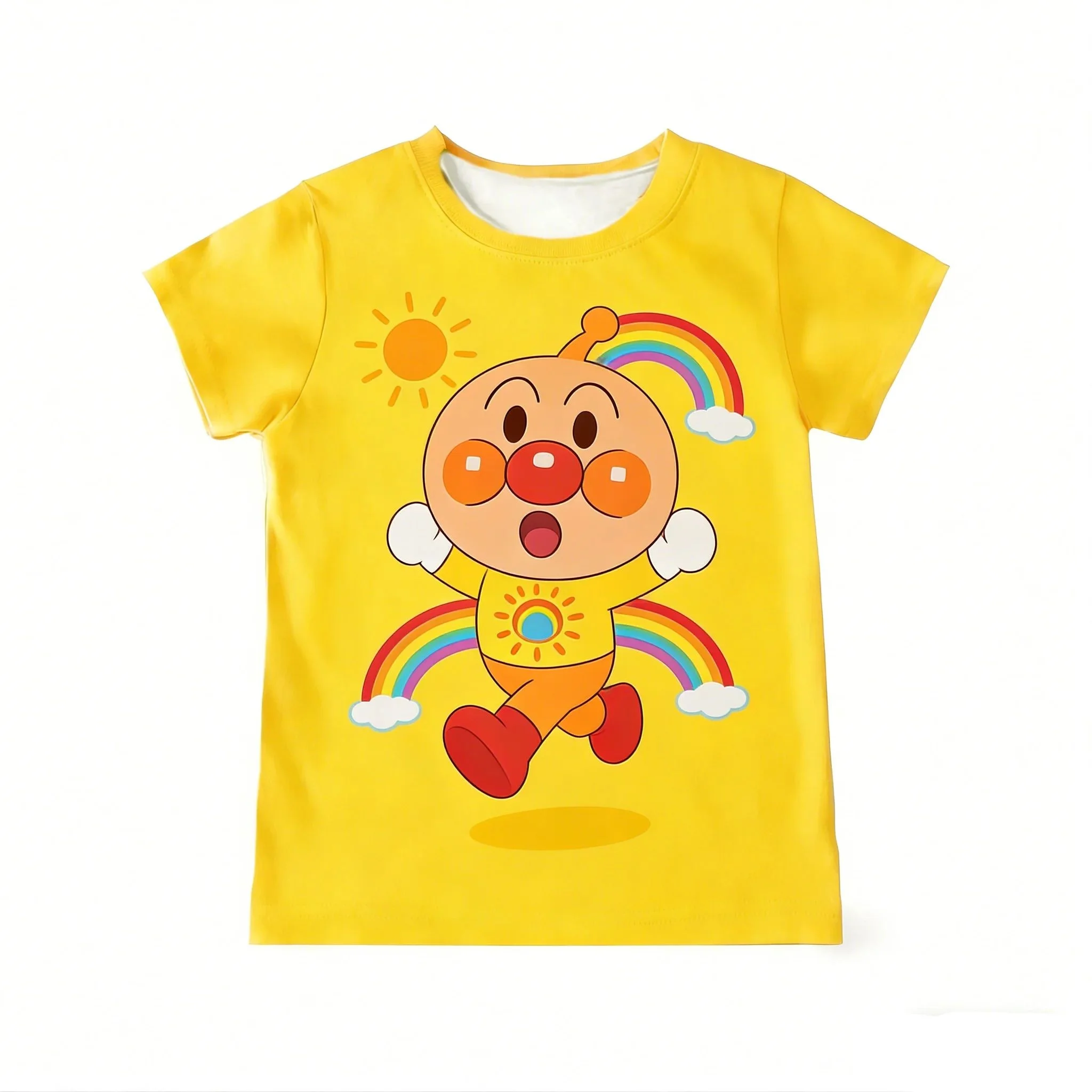 Kinder-Anpanman-Baikinman-Anime-T-Shirt, Herren-T-Shirt, Damen-T-Shirt, Oberteil für Jungen, Kinder, Eltern-Kind-Set, schnelltrocknend, kurzärmelig, Kinder-T-Shirt. – Detail 10