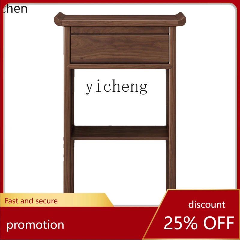 ZMLwall solid wood table household modern God of Wealth Guanyin tribute table living room incense table