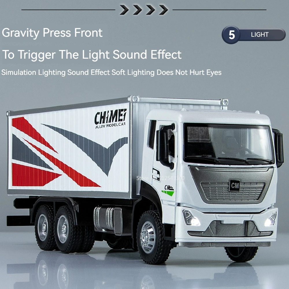 1/32โมเดลรถยนต์ของเล่นรถบรรทุกขนย้ายภาชนะดินเผาทำจากอัลลอยด์ของเล่นจำลองของสะสมของเล่นสำหรับเด็กให้เป็นของขวัญ