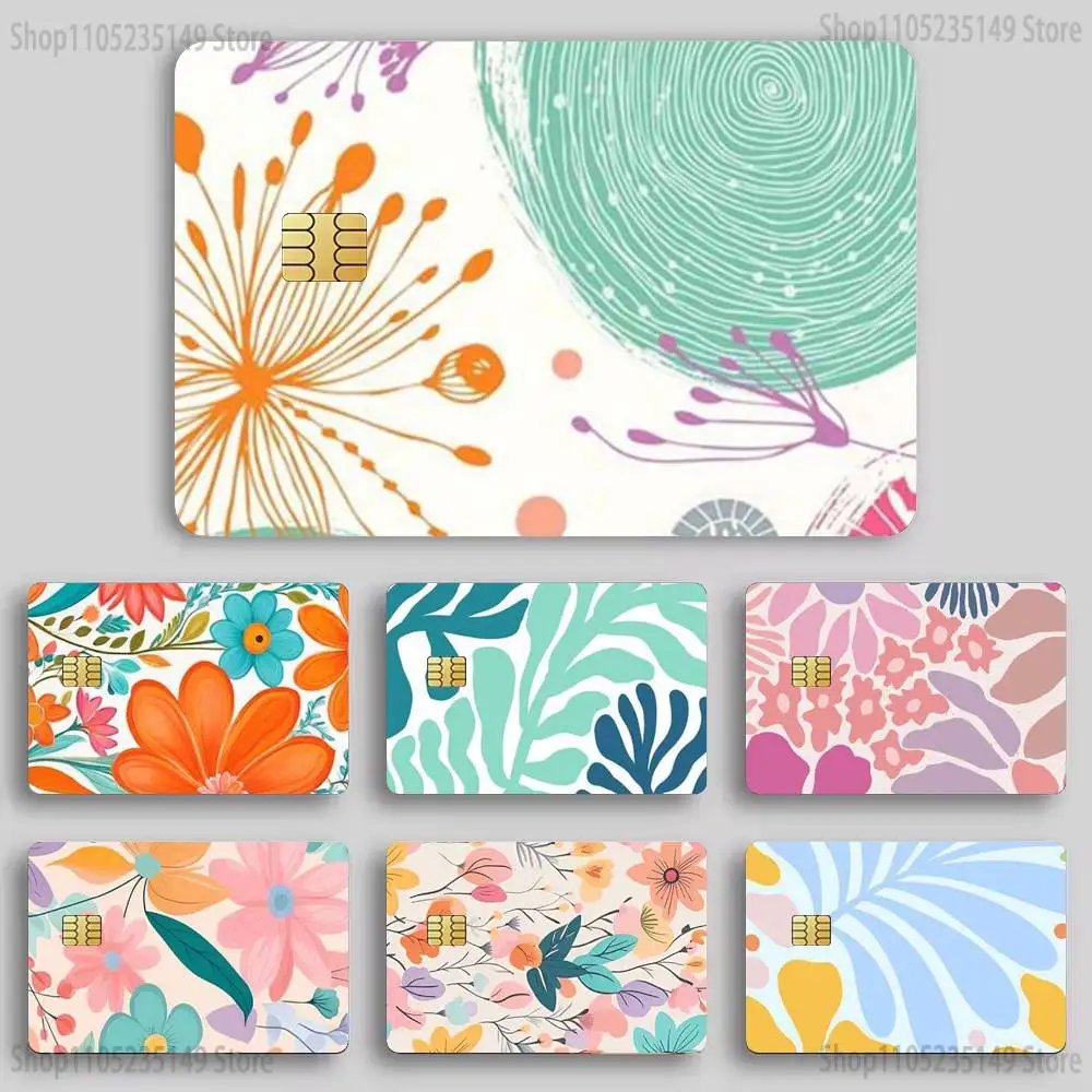 

Abstract Flower Market Card Sticker Diy Decorate Exquisite Bank Card Decals Patch Documents Birthday Gift