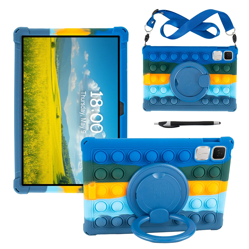 

Case for HUAWEI Matepad 11.5S 11.5 inch Honor Pad GT Rowling-W60 11.5 Decompression Bubble Bracket Tablet Cover with Strap & Pen