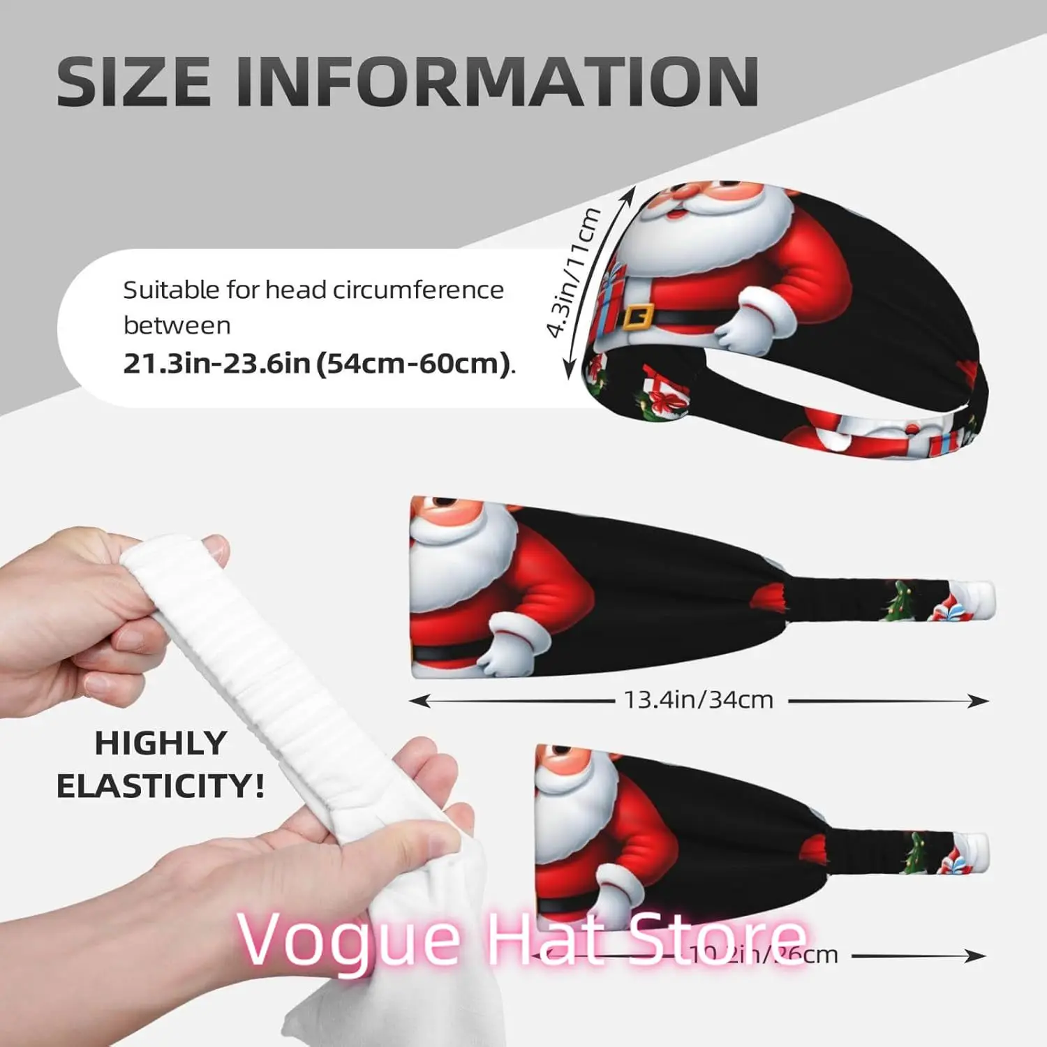 Elastic Exercise Headband - Soft and Breathable Headband for Running, Cycling, Yoga, and More Shining Star Pattern